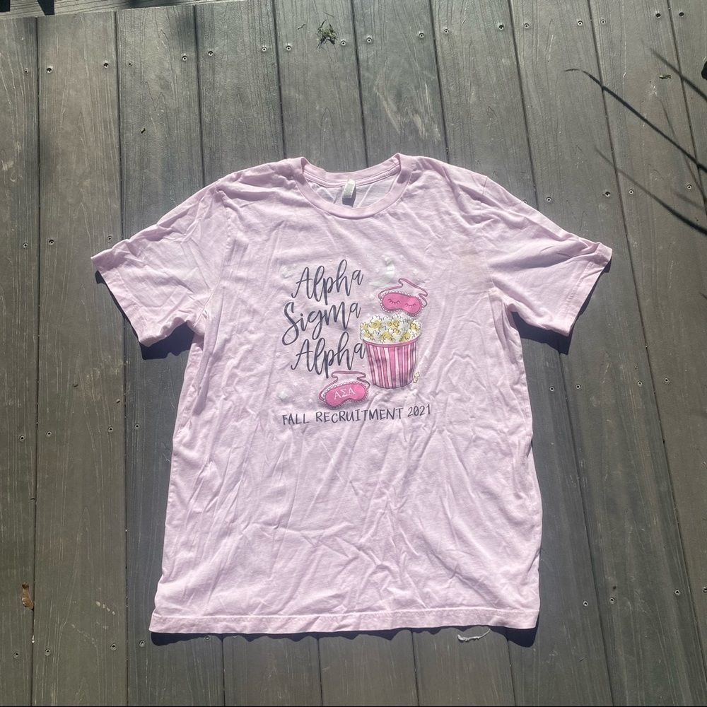 Alpha Sigma Alpha T shirt Rush Shirt size L
